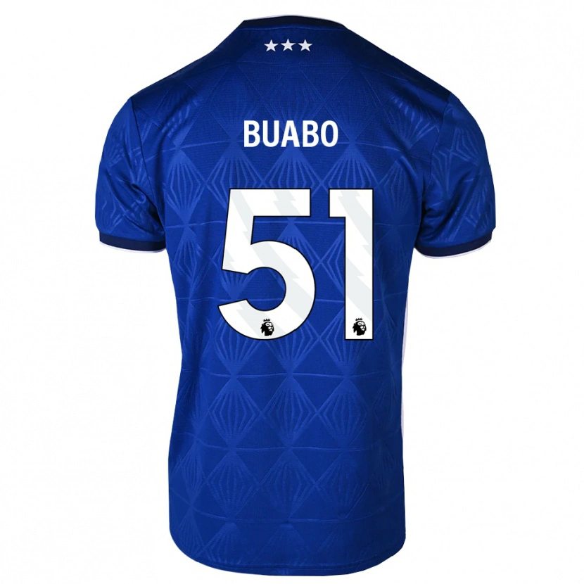 Danxen Criança Camisola Gerrard Buabo #51 Azul Médio Branco Vermelho Principal 2026/27 Camisa Brasil
