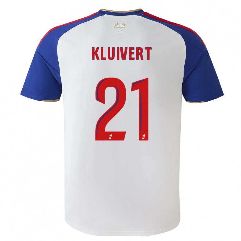 Danxen Criança Camisola Ruben Kluivert #21 Azul Real Vermelho Branco Principal 2026/27 Camisa Brasil
