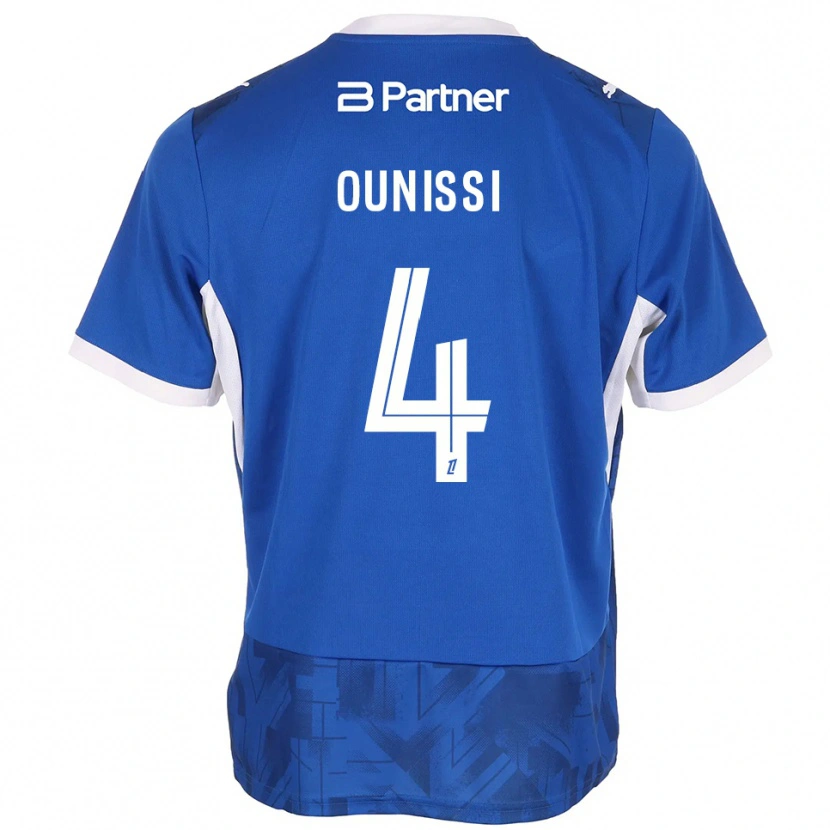Danxen Criança Camisola Ilian Ounissi #4 Azul Médio Branco Principal 2026/27 Camisa Brasil