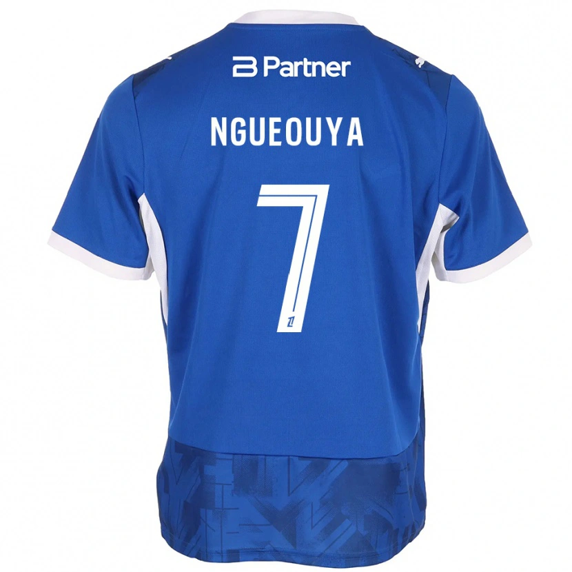 Danxen Criança Camisola Anthony N'gueouya #7 Azul Médio Branco Principal 2026/27 Camisa Brasil