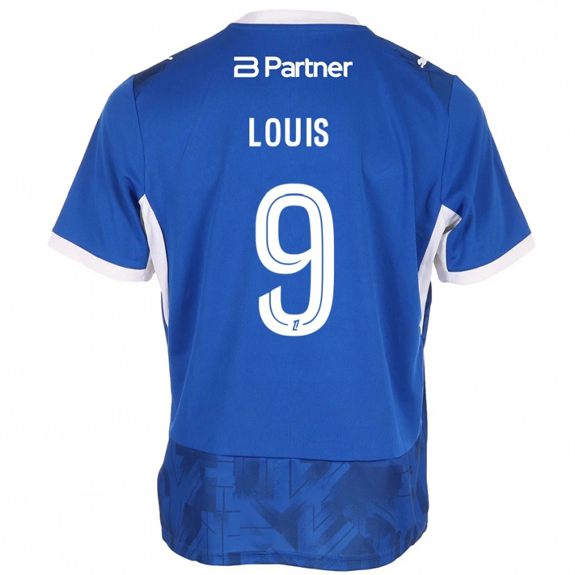 Danxen Criança Camisola Thémis Louis #9 Azul Médio Branco Principal 2026/27 Camisa Brasil