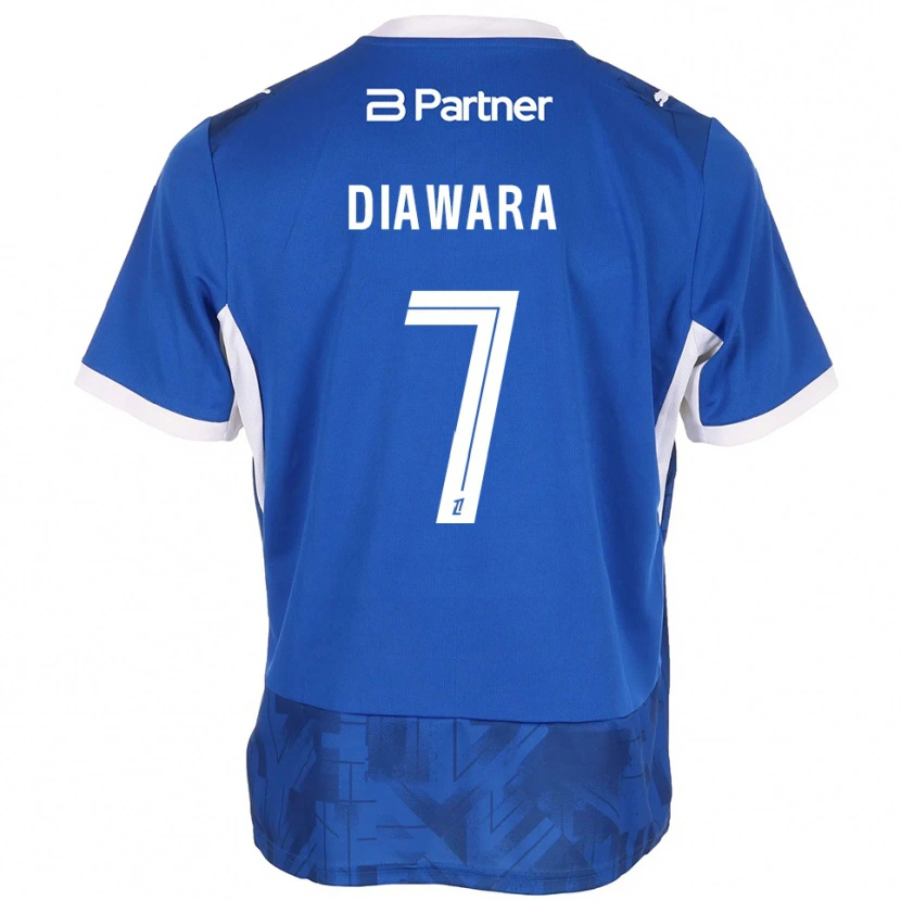 Danxen Criança Camisola Kandet Diawara #7 Azul Médio Branco Principal 2026/27 Camisa Brasil