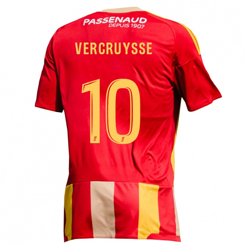 Danxen Criança Camisola Jean Vercruysse #10 Amarelo Vermelho Verde Principal 2026/27 Camisa Brasil