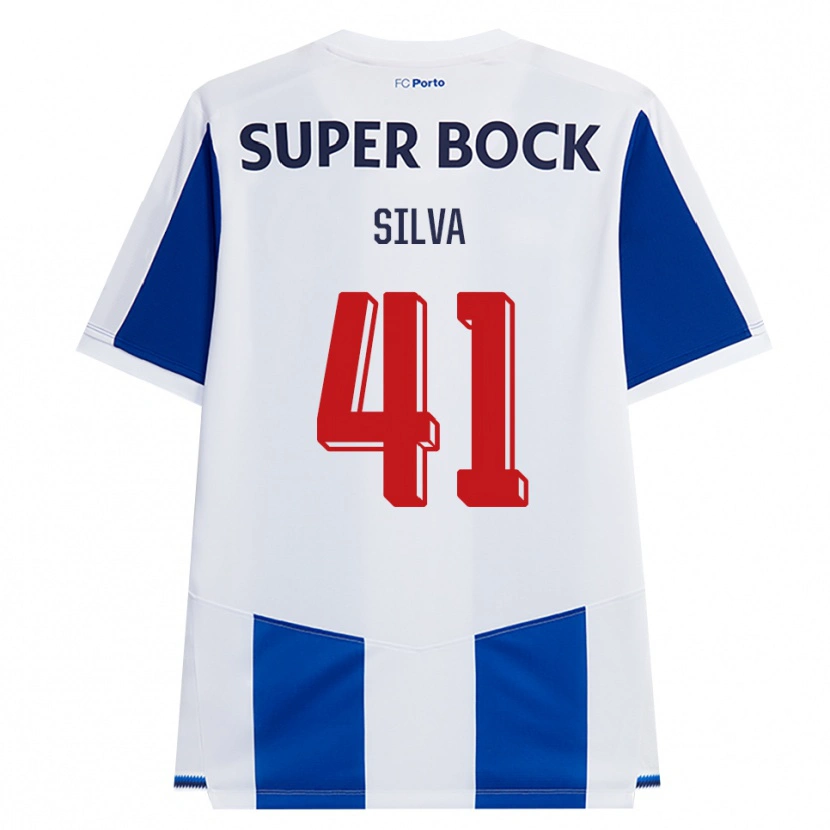 Danxen Criança Camisola Gonçalo Silva #41 Azul Branco Vermelho Principal 2026/27 Camisa Brasil