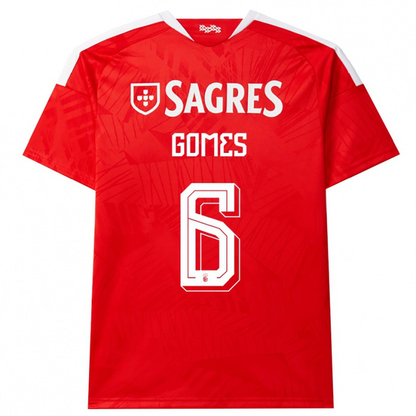 Danxen Criança Camisola Hugo Gomes #6 Vermelho Branco Amarelo Principal 2026/27 Camisa Brasil