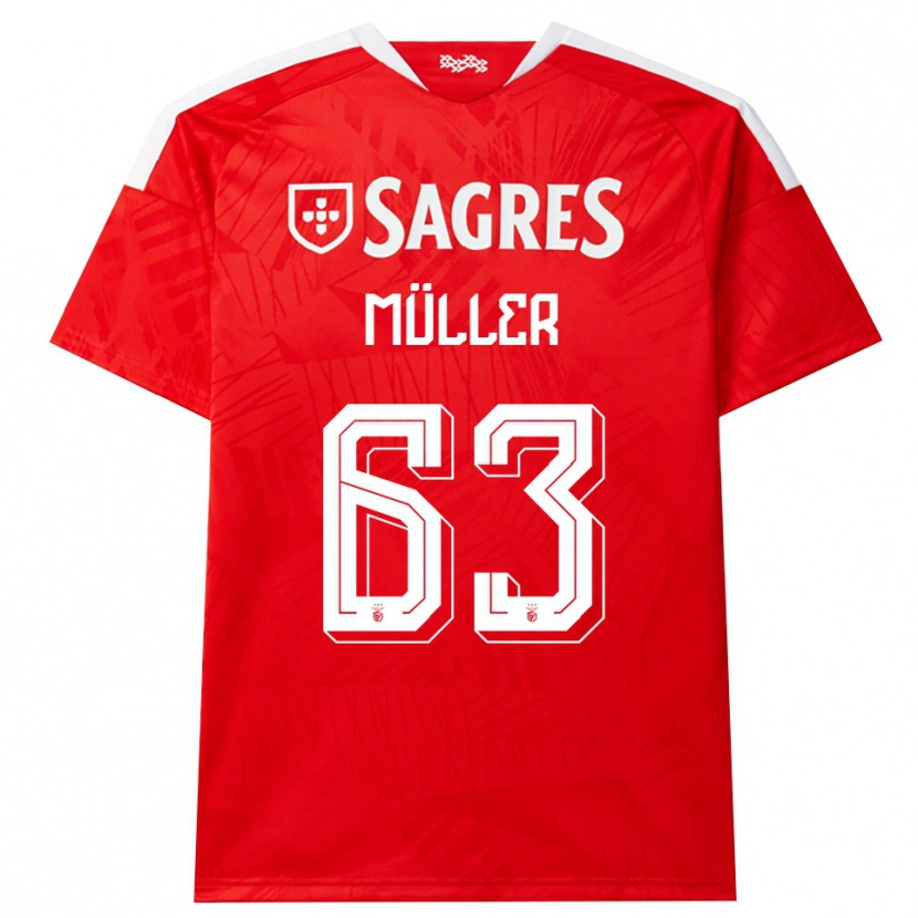 Danxen Criança Camisola José Müller #63 Vermelho Branco Amarelo Principal 2026/27 Camisa Brasil