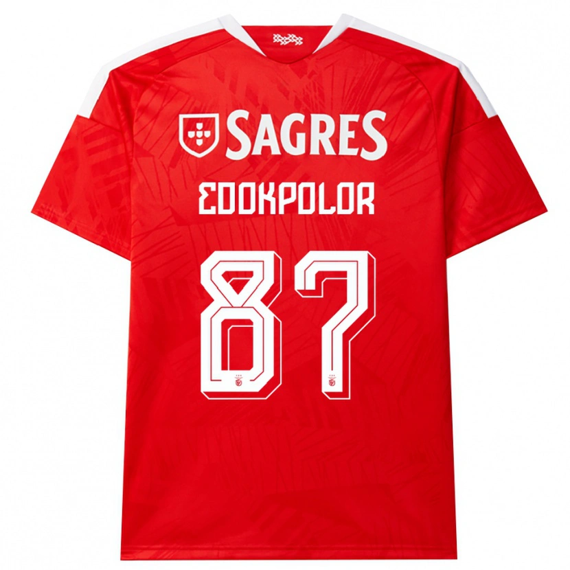 Danxen Criança Camisola Peter Edokpolor #87 Vermelho Branco Amarelo Principal 2026/27 Camisa Brasil