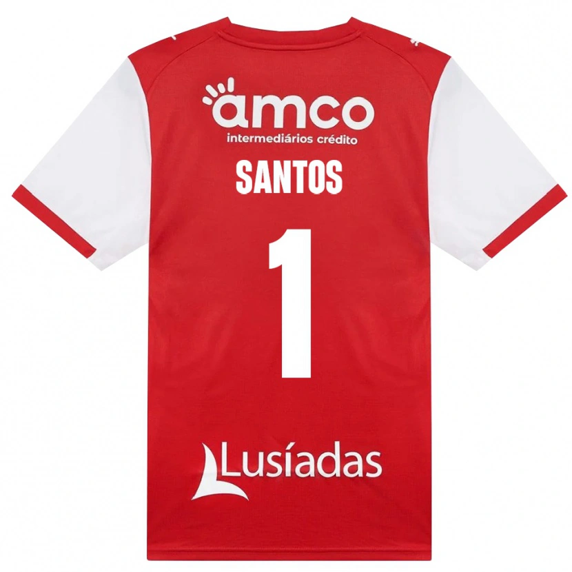Danxen Criança Camisola Matheus Santos #1 Branco Vermelho Preto Principal 2026/27 Camisa Brasil