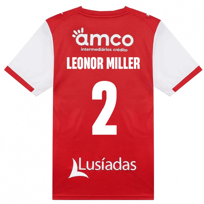Danxen Criança Camisola Maria Leonor #2 Branco Vermelho Preto Principal 2026/27 Camisa Brasil