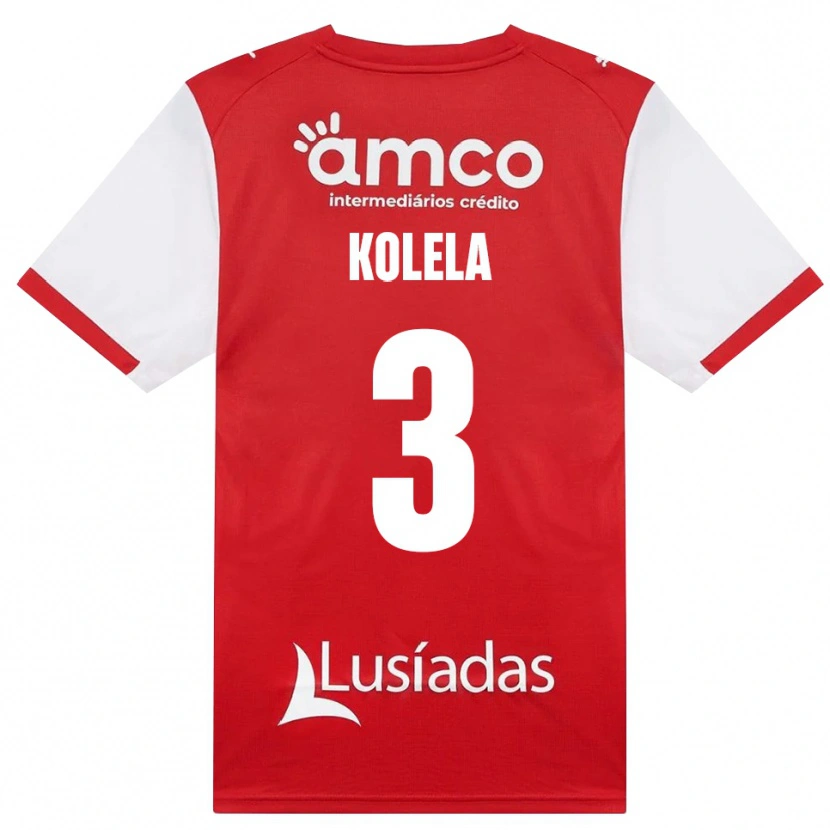 Danxen Criança Camisola Kyllian Kolela #3 Branco Vermelho Preto Principal 2026/27 Camisa Brasil