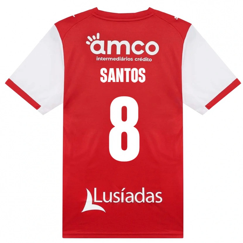 Danxen Criança Camisola Vicente Santos #8 Branco Vermelho Preto Principal 2026/27 Camisa Brasil