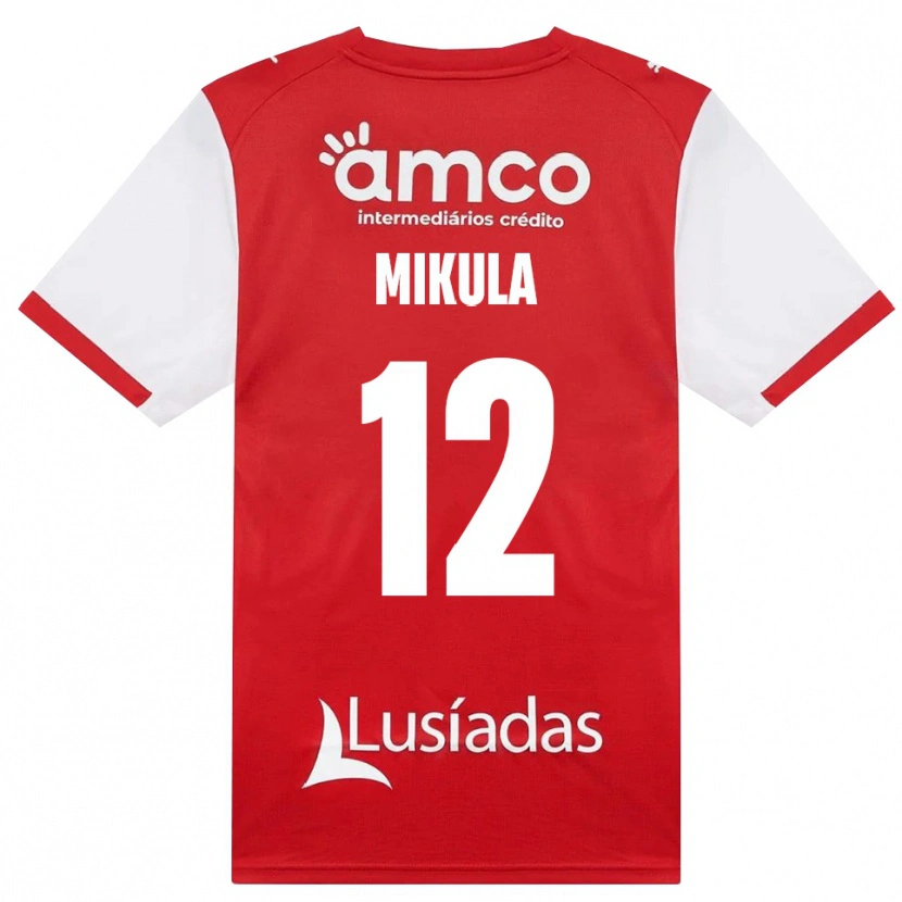 Danxen Criança Camisola Matviy Mikula #12 Branco Vermelho Preto Principal 2026/27 Camisa Brasil