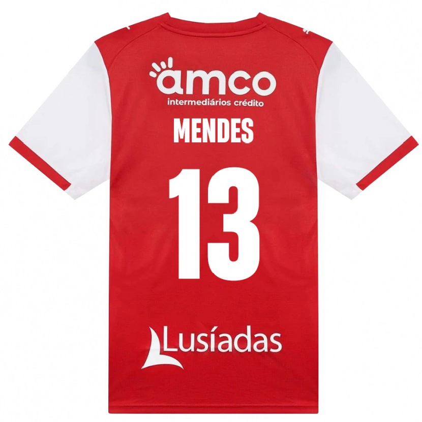 Danxen Criança Camisola Emmanuel Mendes #13 Branco Vermelho Preto Principal 2026/27 Camisa Brasil