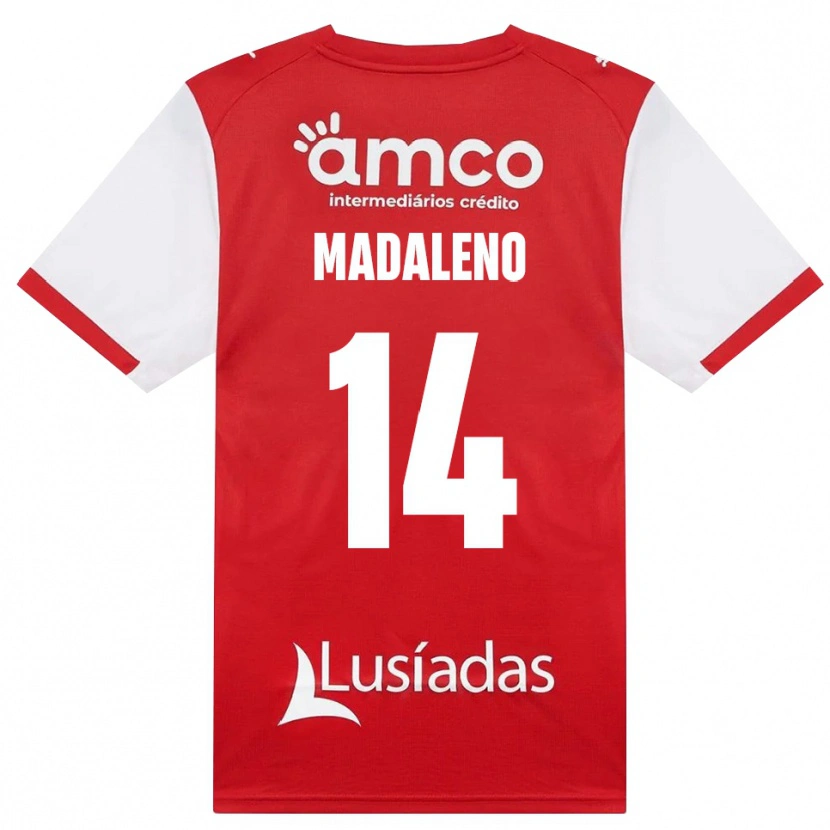 Danxen Criança Camisola Diogo Madaleno #14 Branco Vermelho Preto Principal 2026/27 Camisa Brasil