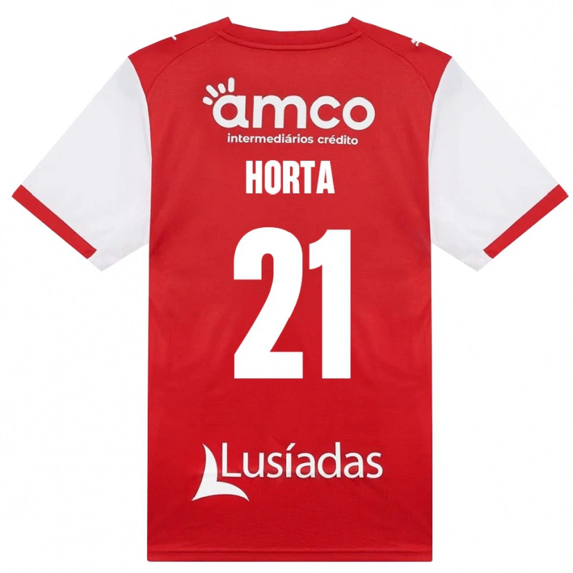 Danxen Criança Camisola Ricardo Horta #21 Branco Vermelho Preto Principal 2026/27 Camisa Brasil