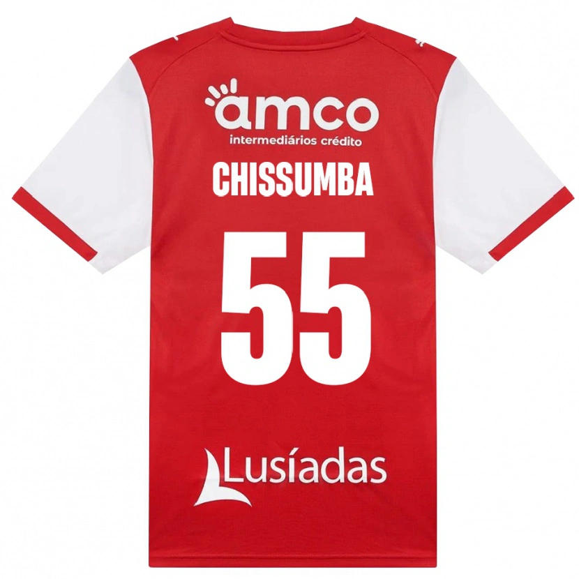 Danxen Criança Camisola Chissumba #55 Branco Vermelho Preto Principal 2026/27 Camisa Brasil