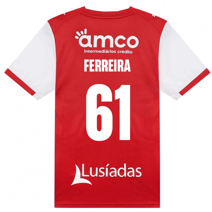 Danxen Criança Camisola Tiago Ferreira #61 Branco Vermelho Preto Principal 2026/27 Camisa Brasil