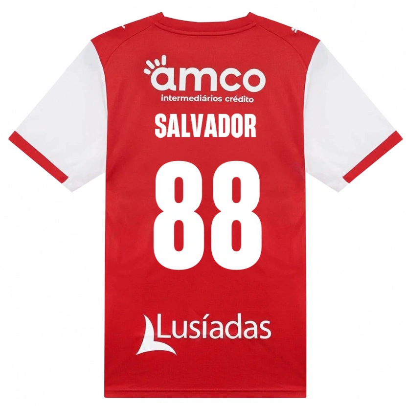 Danxen Criança Camisola João Salvador #88 Branco Vermelho Preto Principal 2026/27 Camisa Brasil