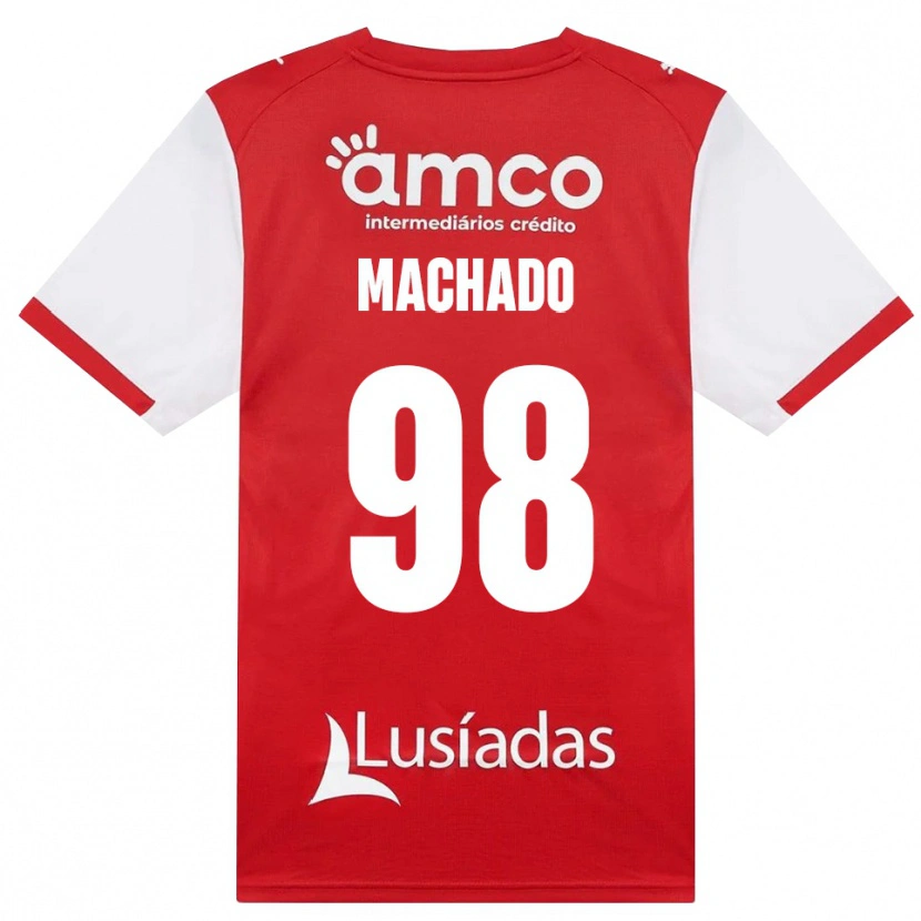 Danxen Criança Camisola Gonçalo Machado #98 Branco Vermelho Preto Principal 2026/27 Camisa Brasil
