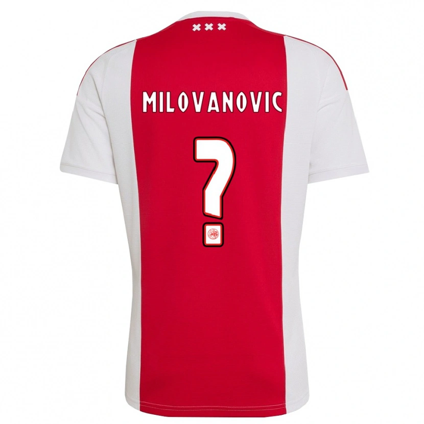 Danxen Criança Camisola Mateja Milovanovic #0 Vermelho Branco Amarelo Principal 2026/27 Camisa Brasil