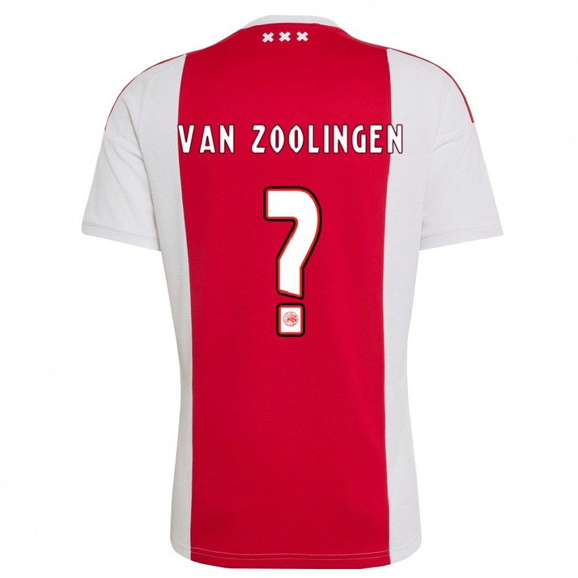 Danxen Criança Camisola Glenn Van Zoolingen #0 Vermelho Branco Amarelo Principal 2026/27 Camisa Brasil