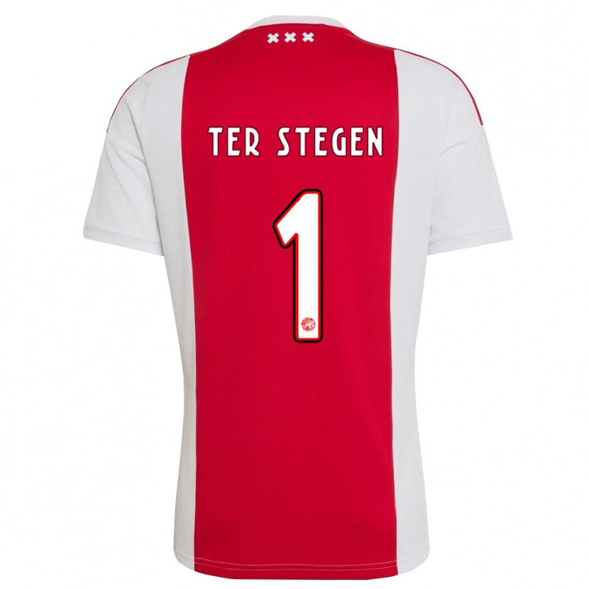 Danxen Criança Camisola Marc-André Ter Stegen #1 Vermelho Branco Amarelo Principal 2026/27 Camisa Brasil
