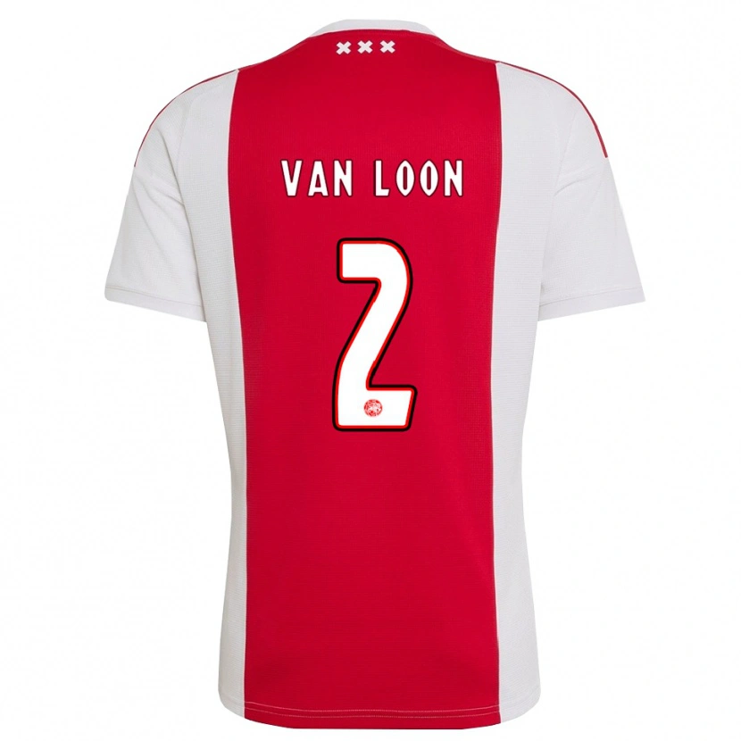 Danxen Criança Camisola Gerain Van Loon #2 Vermelho Branco Amarelo Principal 2026/27 Camisa Brasil