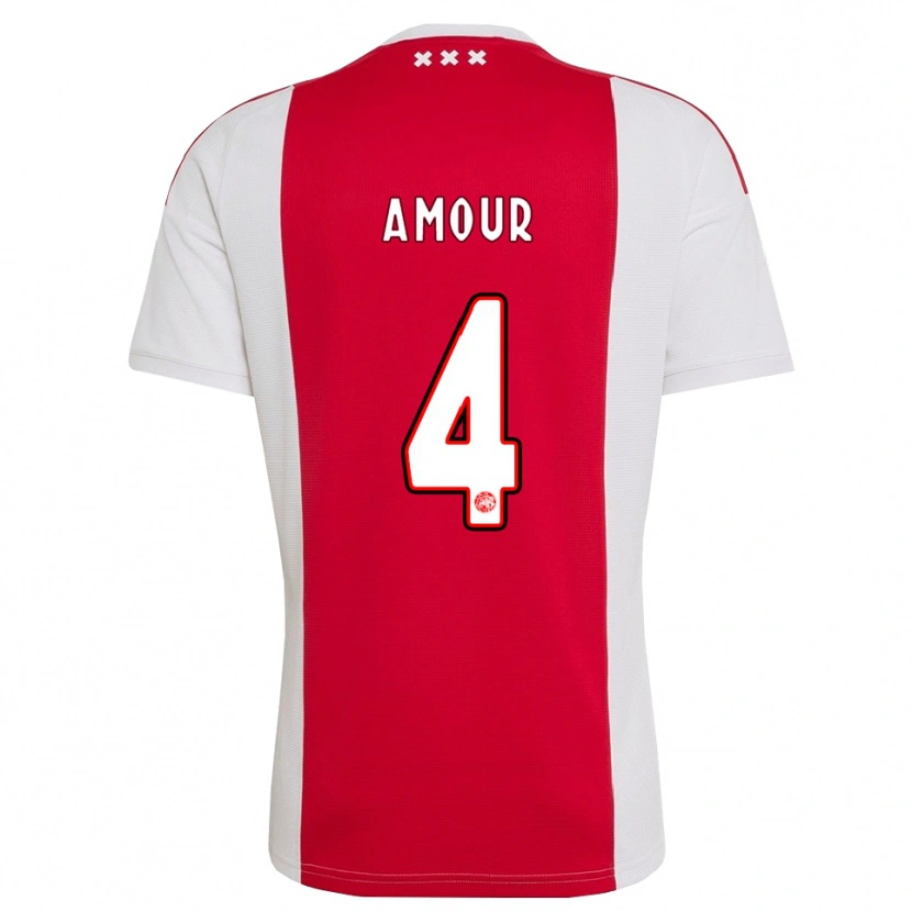 Danxen Criança Camisola Jahyendrow Amour #4 Vermelho Branco Amarelo Principal 2026/27 Camisa Brasil
