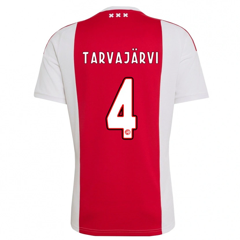Danxen Criança Camisola Niilo Tarvajärvi #4 Vermelho Branco Amarelo Principal 2026/27 Camisa Brasil