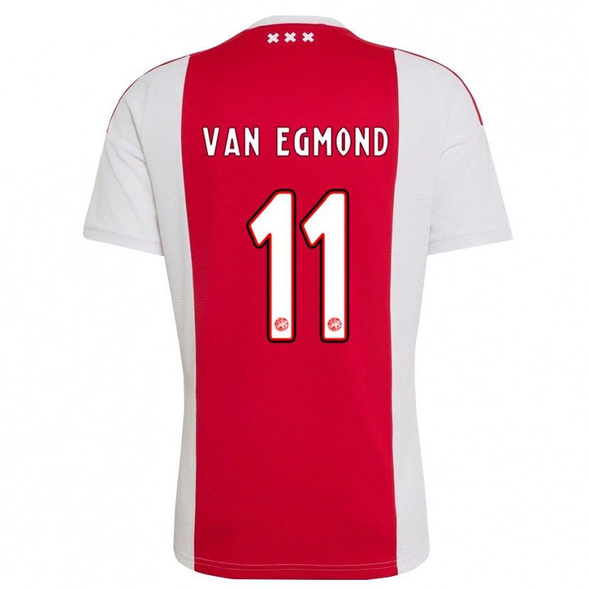 Danxen Criança Camisola Bo Van Egmond #11 Vermelho Branco Amarelo Principal 2026/27 Camisa Brasil