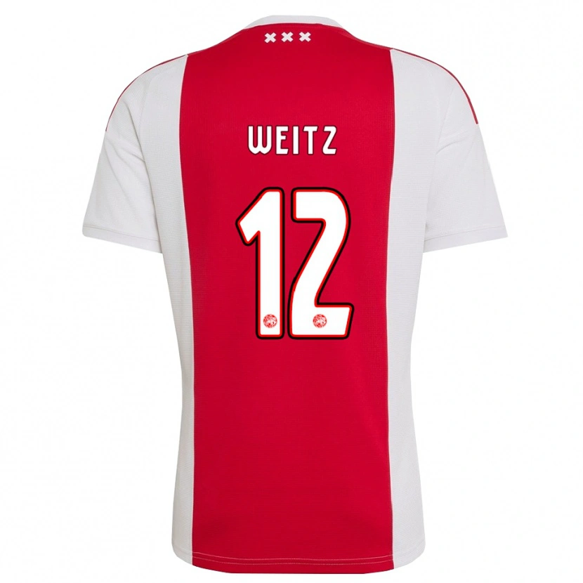 Danxen Criança Camisola Axel Weitz #12 Vermelho Branco Amarelo Principal 2026/27 Camisa Brasil