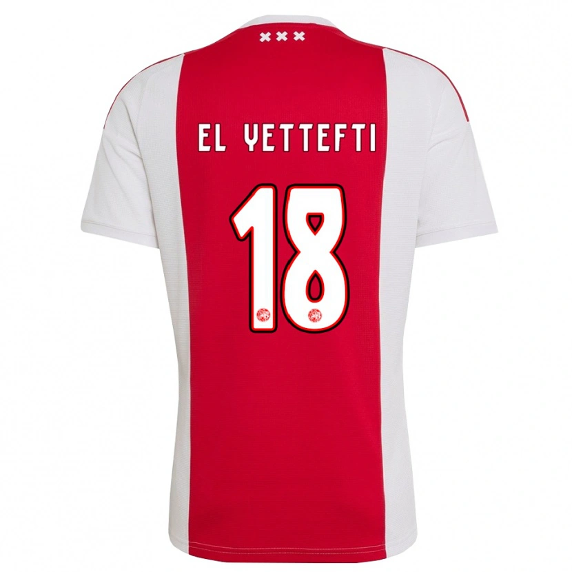 Danxen Criança Camisola Adil Amghar El Yettefti #18 Vermelho Branco Amarelo Principal 2026/27 Camisa Brasil