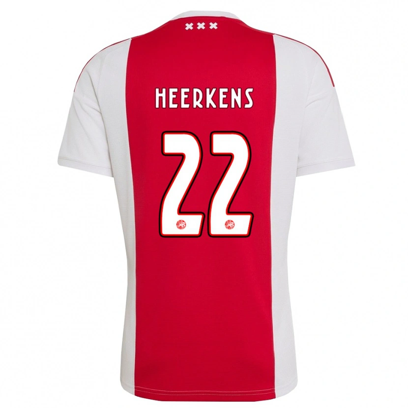 Danxen Criança Camisola Joeri Heerkens #22 Vermelho Branco Amarelo Principal 2026/27 Camisa Brasil