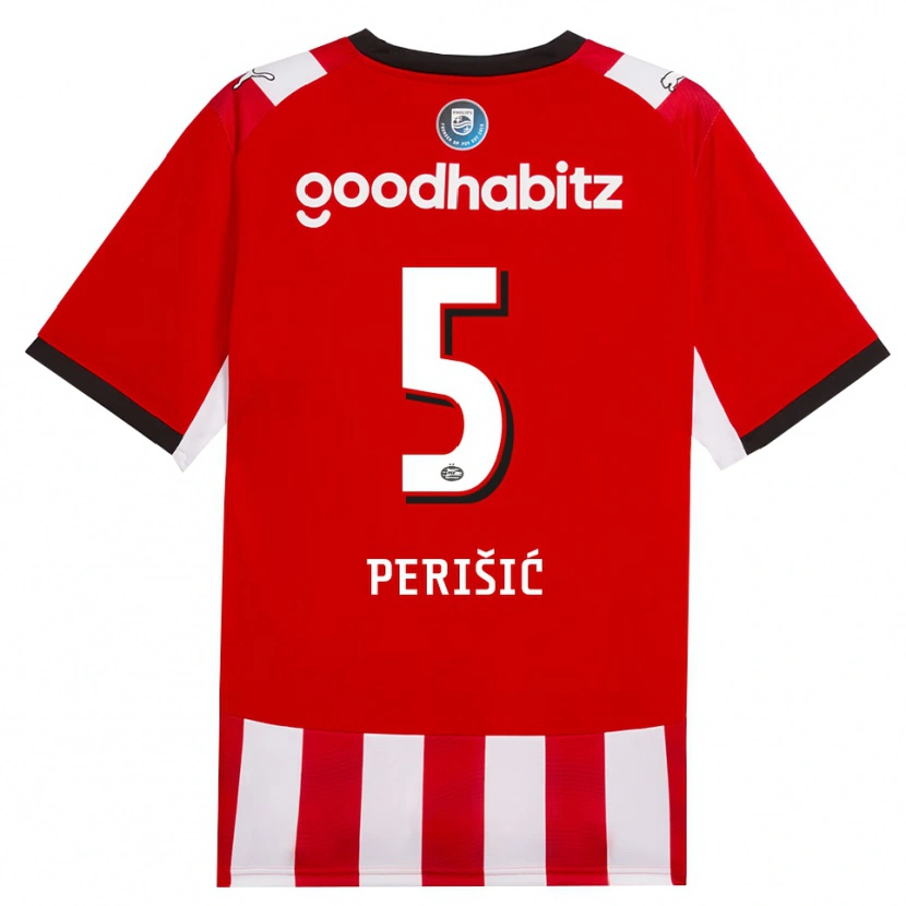 Danxen Criança Camisola Ivan Perišić #5 Vermelho Branco Preto Principal 2026/27 Camisa Brasil