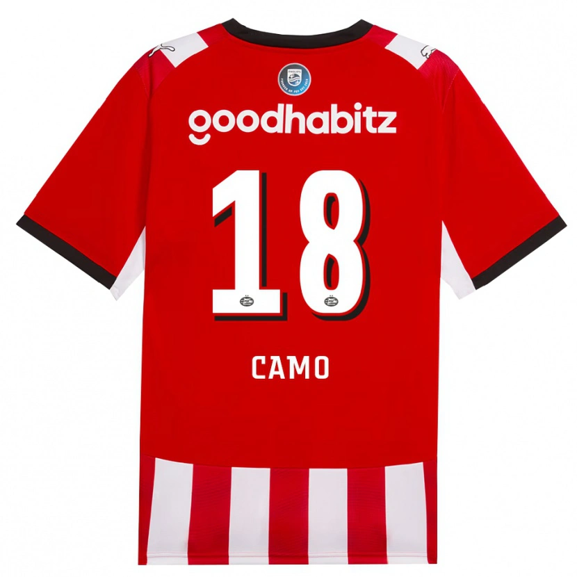 Danxen Criança Camisola Adin Camo #18 Vermelho Branco Preto Principal 2026/27 Camisa Brasil