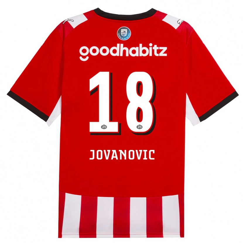 Danxen Criança Camisola Nikolas Jovanovic #18 Vermelho Branco Preto Principal 2026/27 Camisa Brasil