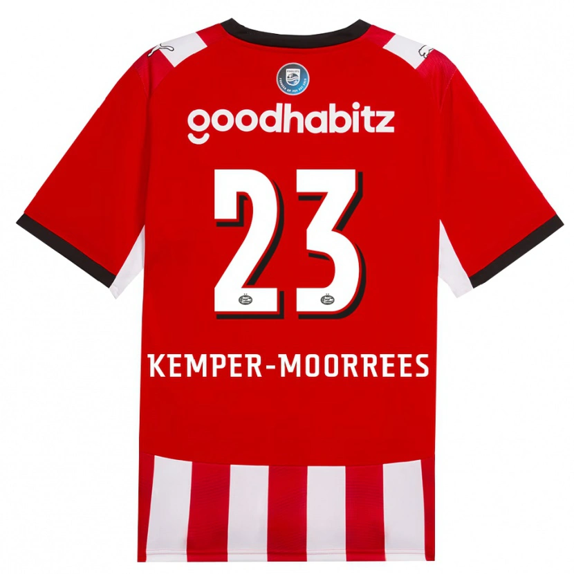 Danxen Criança Camisola Myrthe Kemper-Moorrees #23 Vermelho Branco Preto Principal 2026/27 Camisa Brasil