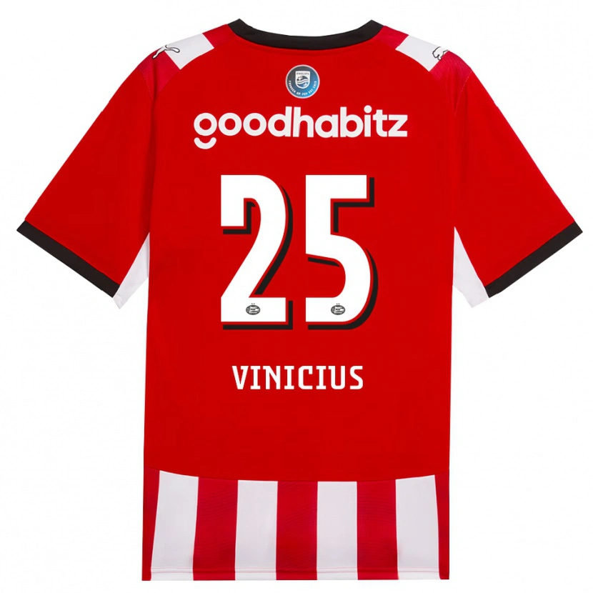 Danxen Criança Camisola Carlos Vinicius #25 Vermelho Branco Preto Principal 2026/27 Camisa Brasil
