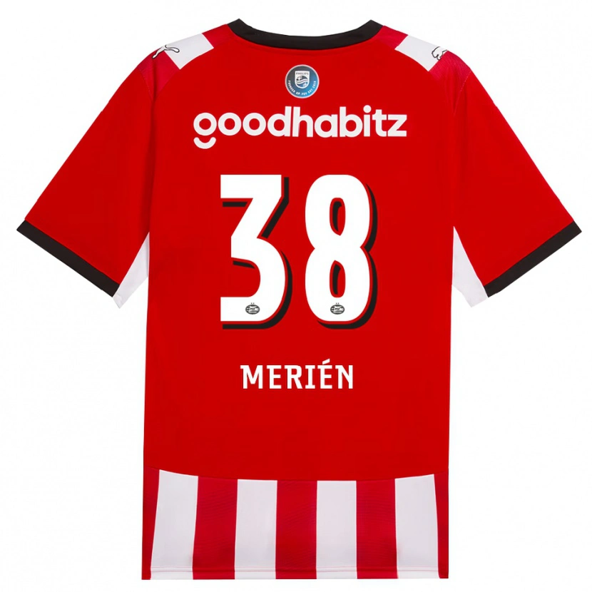 Danxen Criança Camisola Fabian Merién #38 Vermelho Branco Preto Principal 2026/27 Camisa Brasil