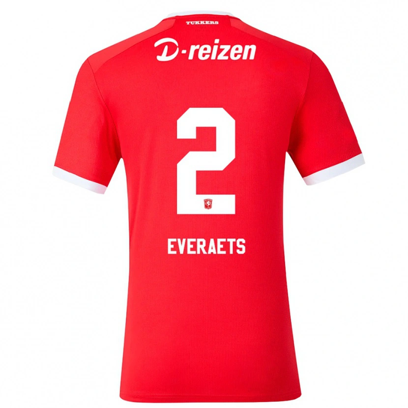 Danxen Criança Camisola Kim Everaets #2 Vermelho Branco Principal 2026/27 Camisa Brasil