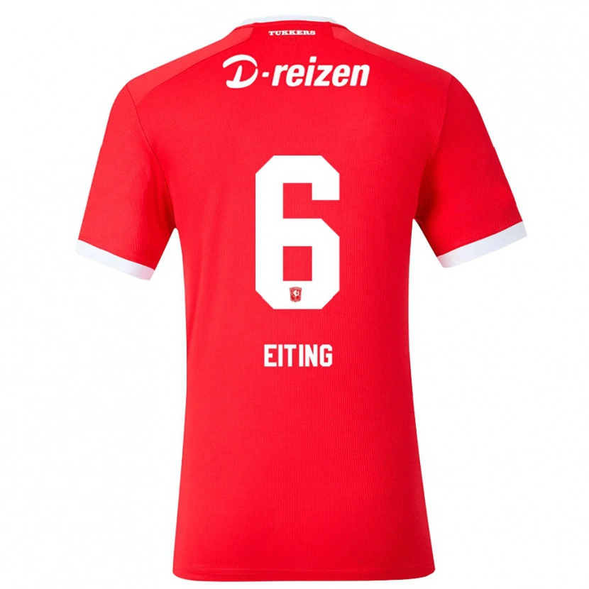 Danxen Criança Camisola Carel Eiting #6 Vermelho Branco Principal 2026/27 Camisa Brasil
