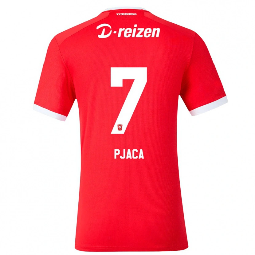 Danxen Criança Camisola Marko Pjaca #7 Vermelho Branco Principal 2026/27 Camisa Brasil