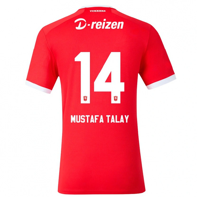 Danxen Criança Camisola Kaan Mustafa Talay #14 Vermelho Branco Principal 2026/27 Camisa Brasil
