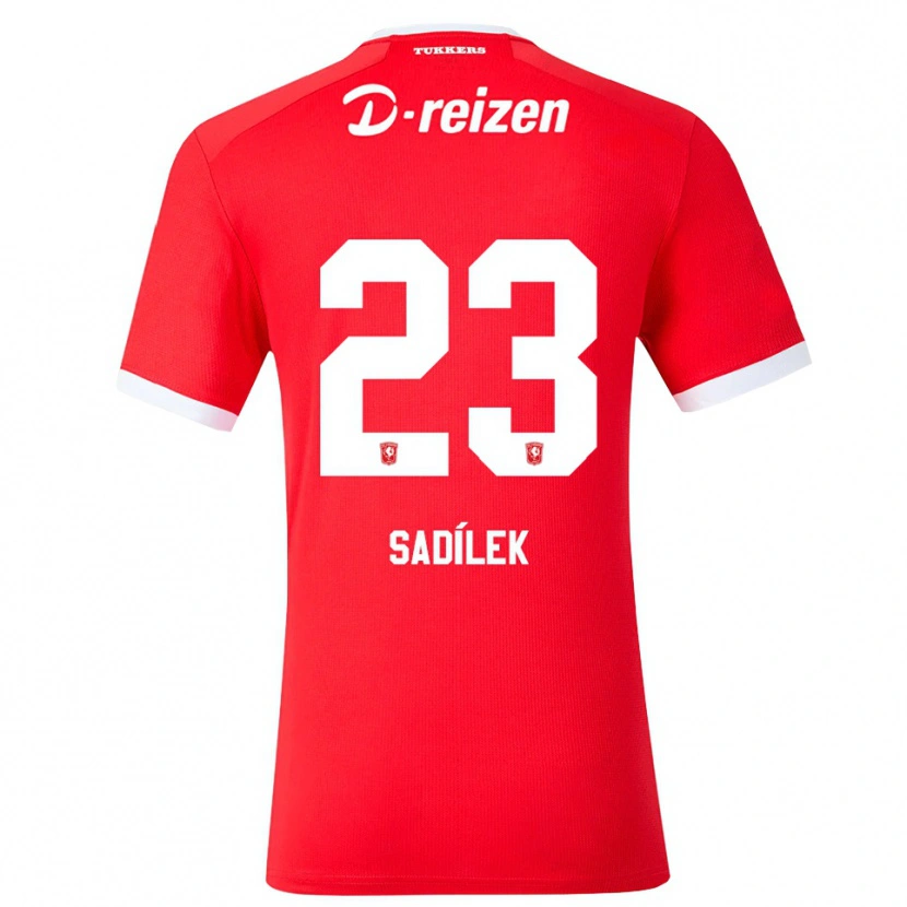 Danxen Criança Camisola Michal Sadilek #23 Vermelho Branco Principal 2026/27 Camisa Brasil