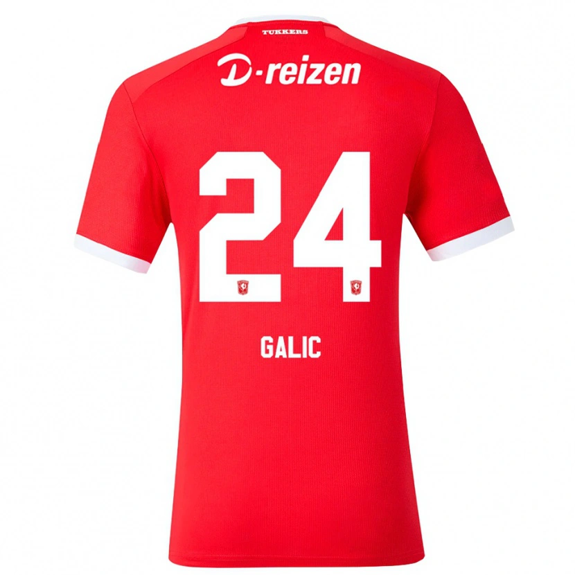 Danxen Criança Camisola Daniela Galic #24 Vermelho Branco Principal 2026/27 Camisa Brasil