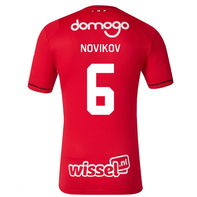 Danxen Criança Camisola Serge Novikov #6 Vermelho Branco Preto Principal 2026/27 Camisa Brasil