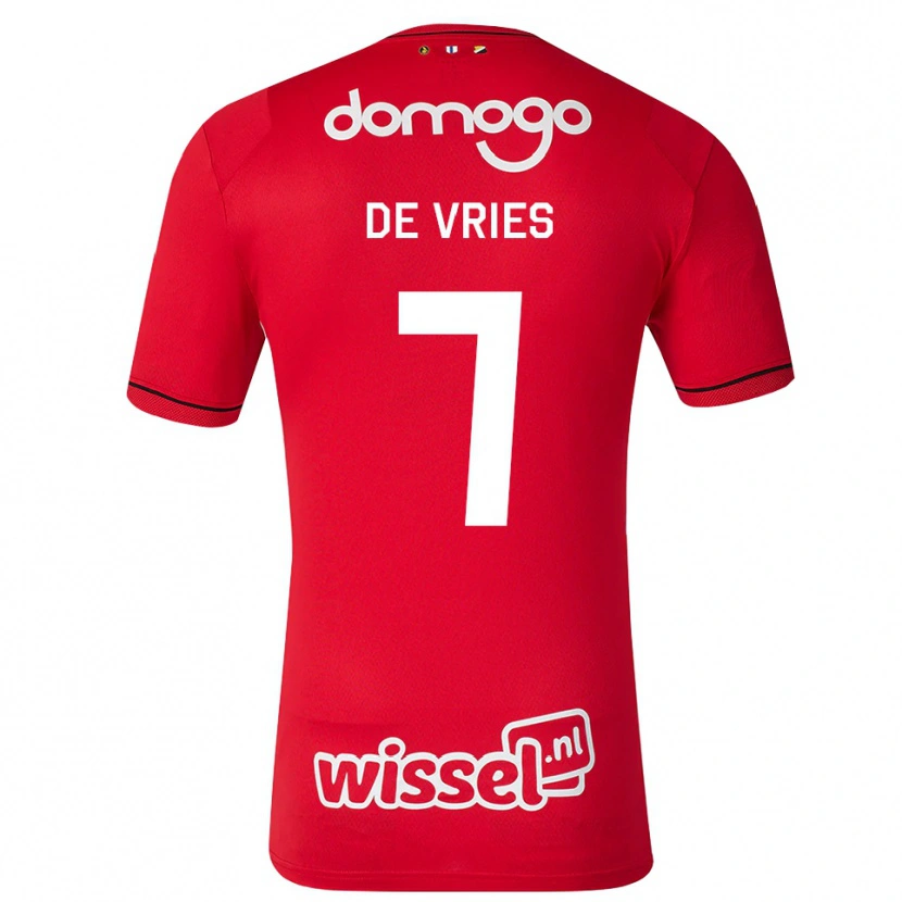 Danxen Criança Camisola Miles De Vries #7 Vermelho Branco Preto Principal 2026/27 Camisa Brasil