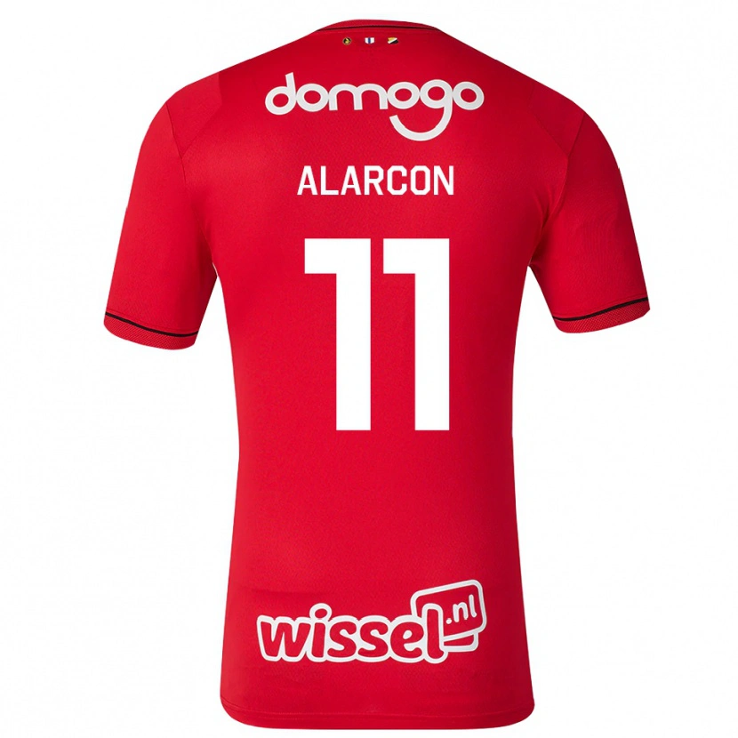 Danxen Criança Camisola Ángel Alarcón #11 Vermelho Branco Preto Principal 2026/27 Camisa Brasil