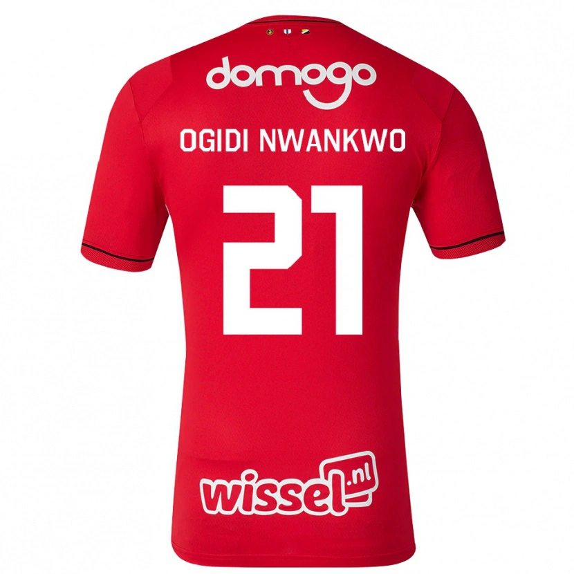 Danxen Criança Camisola Neville Ogidi Nwankwo #21 Vermelho Branco Preto Principal 2026/27 Camisa Brasil
