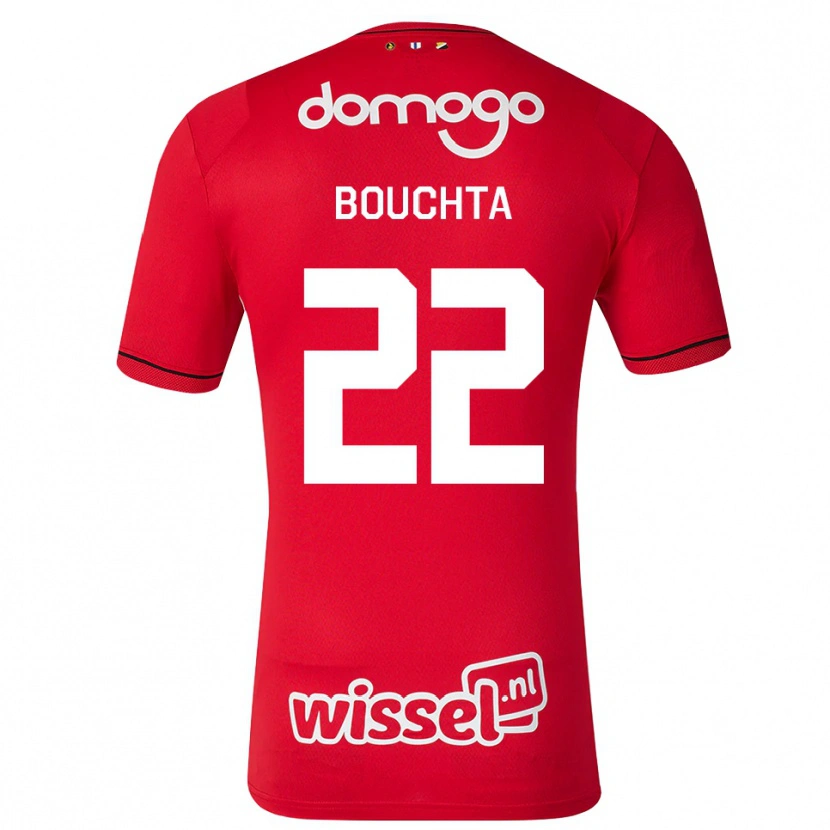 Danxen Criança Camisola Dani Bouchta #22 Vermelho Branco Preto Principal 2026/27 Camisa Brasil